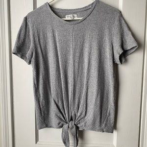Madewell Texture and Thread Front Tie Tshirt